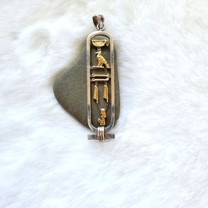 Gold and silver Cartouche Pendant